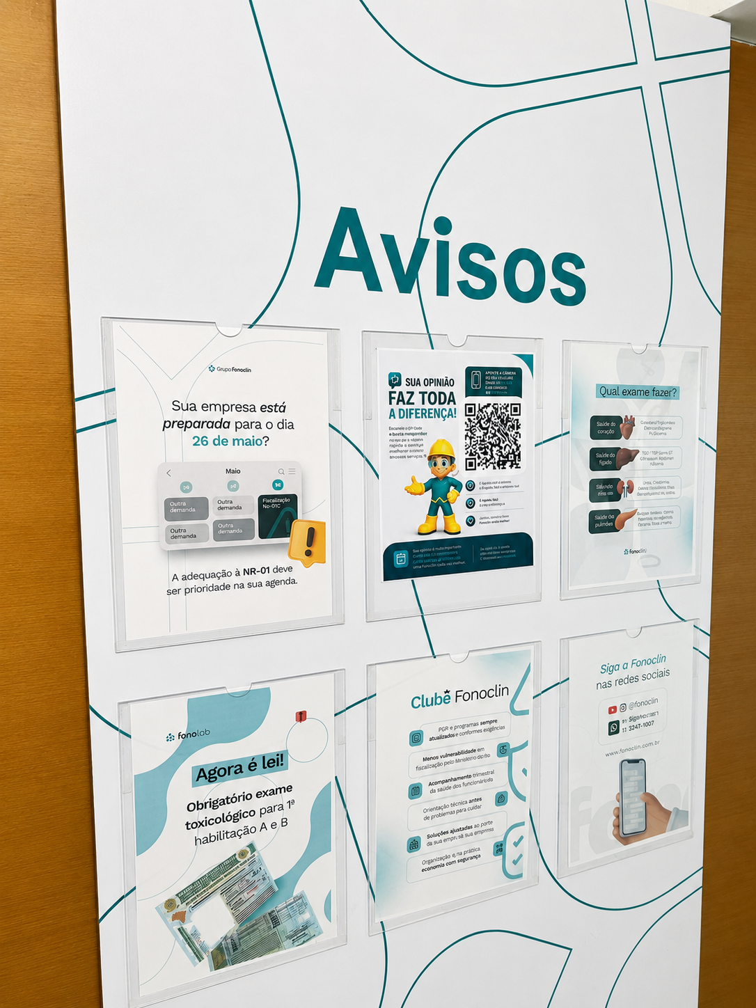 Quadro informativo da Fonoclin